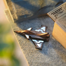 Load image into Gallery viewer, Dassault Rafale Mother of Pearl Wooden Brooch - from Fighter jet collectible series