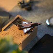 Load image into Gallery viewer, HAL TEJAS Mother of Pearl Wooden Brooch -from Fighter jet collectible series