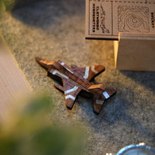 Load image into Gallery viewer, SEPECAT JAGUAR Mother of Pearl Wooden Brooch - The striker - from Fighter jet collectible series