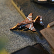 Load image into Gallery viewer, SEPECAT JAGUAR Mother of Pearl Wooden Brooch - The striker - from Fighter jet collectible series