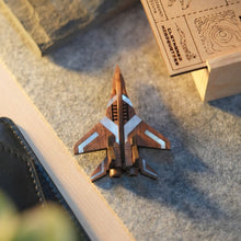 Load image into Gallery viewer, MIKOYAN MIG-29 Mother of Pearl Wooden Brooch -from Fighter jet collectible series