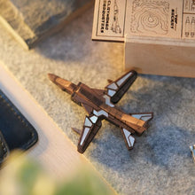 Load image into Gallery viewer, MIKOYAN MIG-27 Mother of Pearl Wooden Brooch -from Fighter jet collectible series