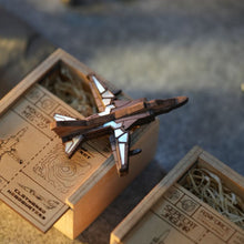 Load image into Gallery viewer, MIKOYAN MIG-27 Mother of Pearl Wooden Brooch -from Fighter jet collectible series