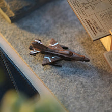 Load image into Gallery viewer, MIKOYAN MIG-21 Mother of Pearl Wooden Brooch - from Fighter jet collectible series