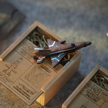Load image into Gallery viewer, MIKOYAN MIG-21 Mother of Pearl Wooden Brooch - from Fighter jet collectible series