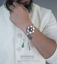 Load image into Gallery viewer, Sersez Mother of Pearl Multifunctional Rakhi( Rakhi + Brooch)