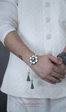 Load image into Gallery viewer, Sersez Mother of Pearl Multifunctional Rakhi( Rakhi + Brooch)