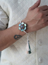 Load image into Gallery viewer, Sersez Mother of Pearl Multifunction Rakhi Basic(Rakhi + Brooch)