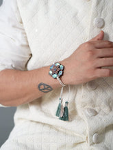 Load image into Gallery viewer, Sersez Mother of Pearl Multifunction Rakhi Basic(Rakhi + Brooch)