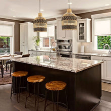 Load image into Gallery viewer, Torchic Cane(Black)- Unique handmade Woven Hanging Pendant Light, Natural/Cane Pendant Light for Home restaurants and offices.