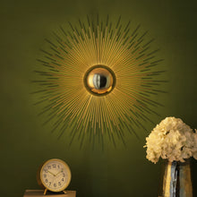 Load image into Gallery viewer, Golden Metal Spike Wall Light