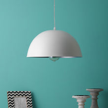 Load image into Gallery viewer, White Metal Single Hanging Light