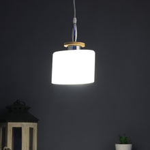 Load image into Gallery viewer, Brown Hanging Light White Glass