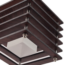 Load image into Gallery viewer, Wooden Square Hanging Light White Glass