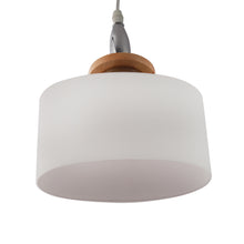 Load image into Gallery viewer, Brown Hanging Light White Glass