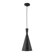 Load image into Gallery viewer, Black Metal Single Cone Hanging Light