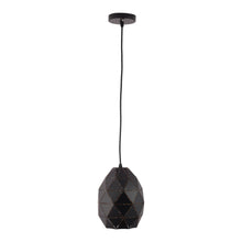 Load image into Gallery viewer, Black Metal Single oblate spheroid Hanging Light