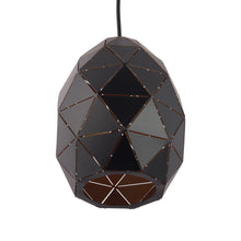Load image into Gallery viewer, Black Metal Single oblate spheroid Hanging Light