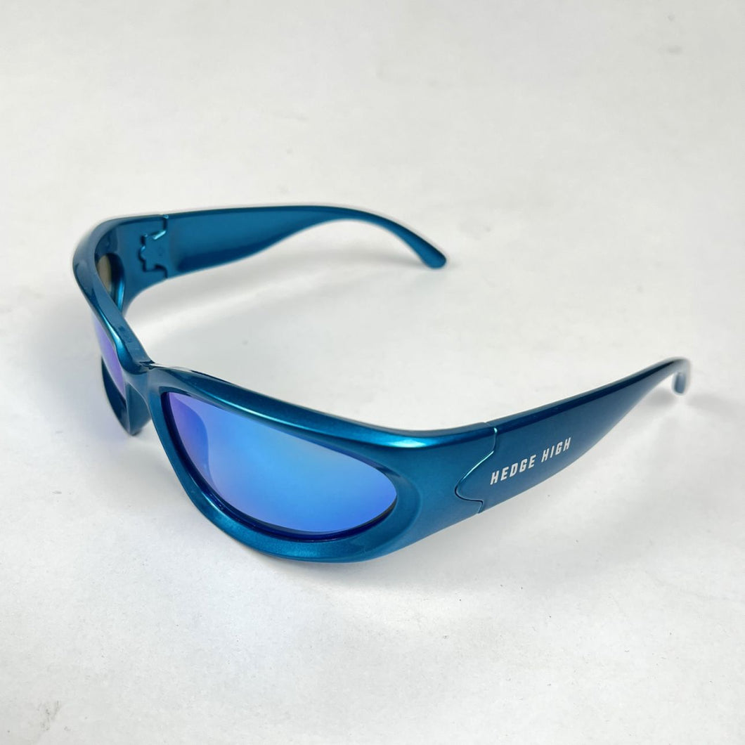 Escape Oval Unisex Sunglasses : Blue with Black Tint/Blue Tint