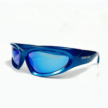 Load image into Gallery viewer, Escape Oval Unisex Sunglasses : Blue with Black Tint/Blue Tint