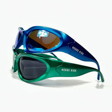 Load image into Gallery viewer, Escape Oval Unisex Sunglasses : Blue with Black Tint/Blue Tint