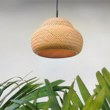 Load image into Gallery viewer, Bamboo Dome Nest - Unique handmade Woven Hanging Pendant Light, Natural/Bamboo Pendant Light for Home restaurants and offices.(Size: 11.5" * 8" )-Lamps-Claymango.com