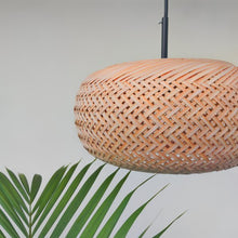 Load image into Gallery viewer, Bamboo Nest - Unique handmade Woven Hanging Pendant Light, Natural/Bamboo Pendant Light for Home restaurants and offices.(Size: 11" * 5.5" )-Lamps-Claymango.com