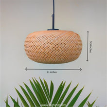 Load image into Gallery viewer, Bamboo Nest - Unique handmade Woven Hanging Pendant Light, Natural/Bamboo Pendant Light for Home restaurants and offices.(Size: 11" * 5.5" )-Lamps-Claymango.com