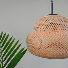 Load image into Gallery viewer, Bamboo Dome Nest - Unique handmade Woven Hanging Pendant Light, Natural/Bamboo Pendant Light for Home restaurants and offices.(Size: 11.5" * 8" )-Lamps-Claymango.com