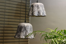 Load image into Gallery viewer, Combo of 2 designer Hand Painted Grey hanging lamp