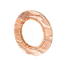 Load image into Gallery viewer, Solid Wood Earthy Round Wall Mirror
