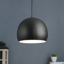 Load image into Gallery viewer, Black Hemispherical Metal Single Hanging Light