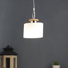 Load image into Gallery viewer, Brown Hanging Light White Glass