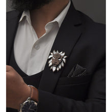 Load image into Gallery viewer, Leo Brooch from Mother of Pearl series - Zodiac collection - Twofolds