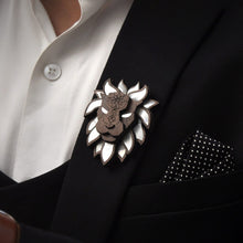 Load image into Gallery viewer, Leo Brooch from Mother of Pearl series - Zodiac collection - Twofolds