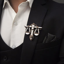 Load image into Gallery viewer, Libra Brooch from Mother of Pearl series - Zodiac collection - Twofolds