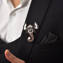 Load image into Gallery viewer, Scorpion Brooch from Mother of Pearl series - Zodiac collection - Twofolds