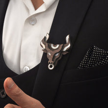 Load image into Gallery viewer, Taurus Brooch from Mother of Pearl series - Zodiac collection - Twofolds
