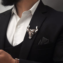 Load image into Gallery viewer, Taurus Brooch from Mother of Pearl series - Zodiac collection - Twofolds