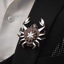 Load image into Gallery viewer, Cancer Brooch from Mother of Pearl series - Zodiac collection - Twofolds