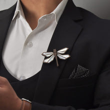 Load image into Gallery viewer, Dragonfly(White MOP) - Handcrafted Mother Of Pearl Inlaid brooch from Seafret collection.(Basic)