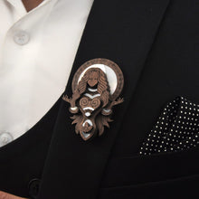 Load image into Gallery viewer, Virgo Brooch from Mother of Pearl series - Zodiac collection - Twofolds