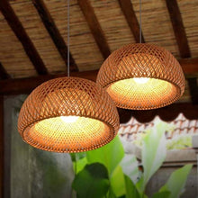 Load image into Gallery viewer, Decose - Unique handmade Woven Hanging Pendant Light, Natural/Bamboo Pendant Light for Home restaurants and offices.