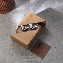 Load image into Gallery viewer, Butterfly - White Mother of pearl inlaid handcrafted cufflinks
