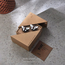 Load image into Gallery viewer, Butterfly - White Mother of pearl inlaid handcrafted cufflinks