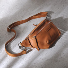 Load image into Gallery viewer, Foxtrot Tan - UNISEX Fanny pack | cross Bag _handcrafted out of genuine leather