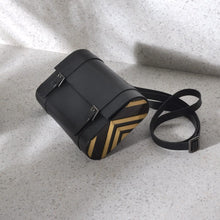 Load image into Gallery viewer, "Kamsa" Cross body | sling bag Handcrafted in Genuine Nappa leather, Brass and premium wood.