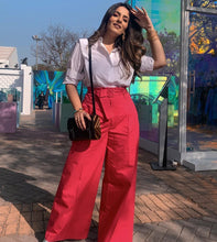 Load image into Gallery viewer, "Kamsa" Cross body | sling bag Handcrafted in Genuine Nappa leather, Brass and premium wood.