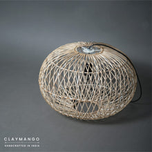 Load image into Gallery viewer, Kanduka Lamp - Unique handmade Woven Hanging Pendant Light, Natural/Cane Pendant Light for Home restaurants and offices.