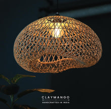 Load image into Gallery viewer, Convex Unique handmade Woven Hanging Pendant Light, Natural/Cane Pendant Light for Home restaurants and offices.